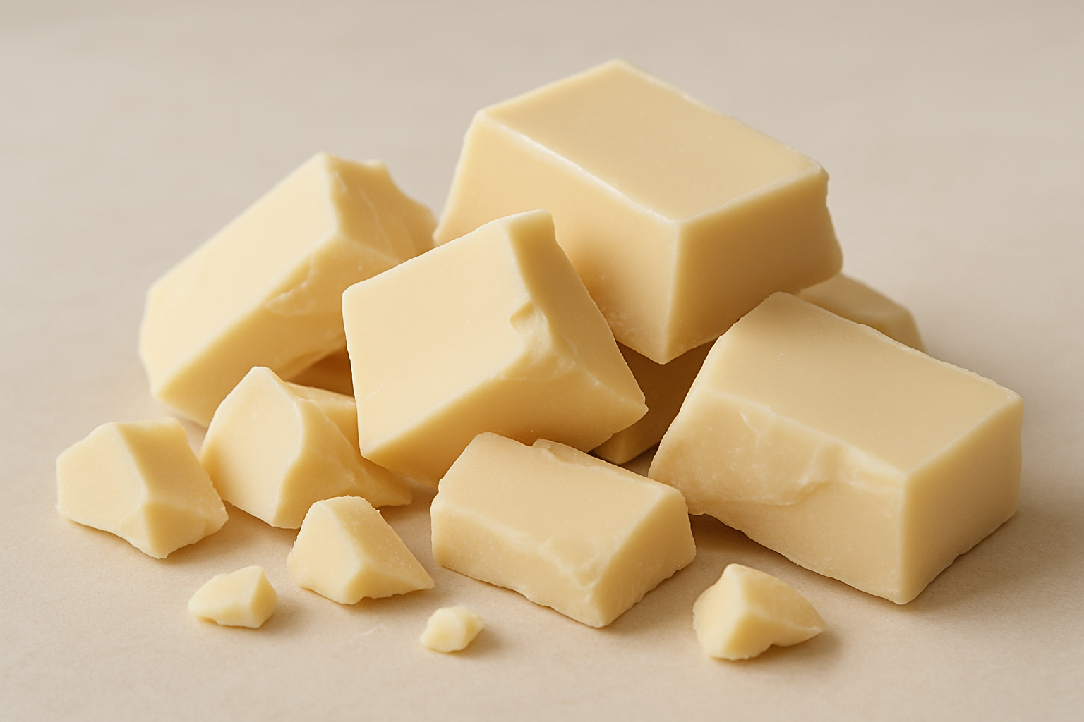 pieces of white chocolate